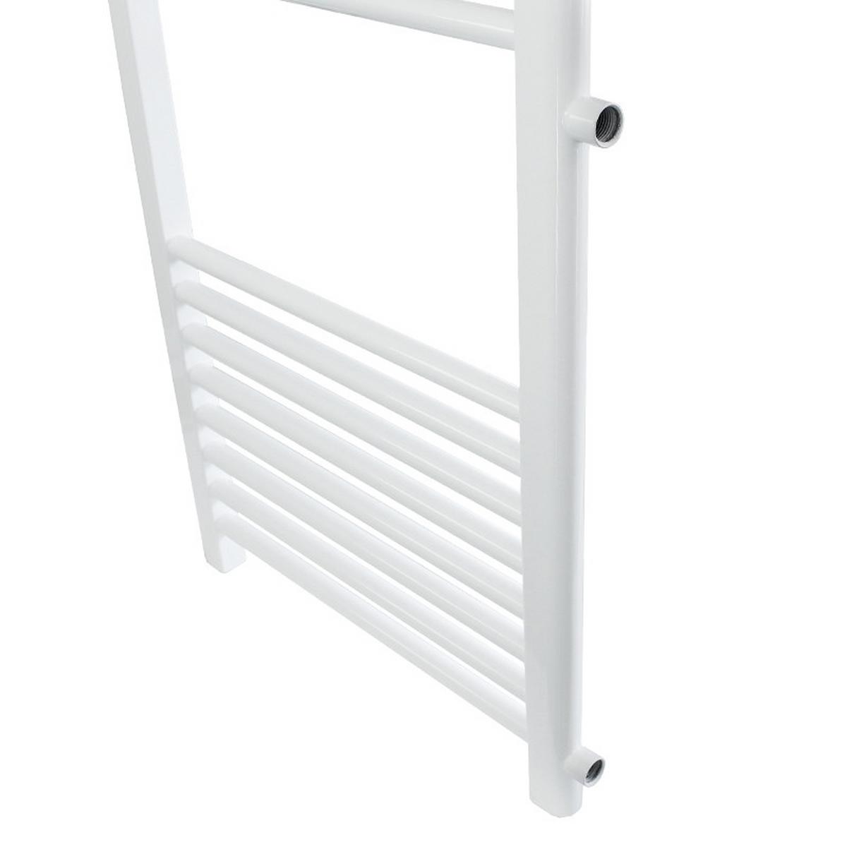 BADHEIZKÖRPER Sahara 600x1600 mm Weiß gerade mit Thermostatventil Set - Weiß, Metall (60/160/3cm) - LuxeBath