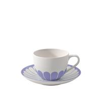 KAFFEETASSE MIT UNTERTASSE Fleur Couleur Bleu 160 ml - Blau, Keramik (0.16L) - Villeroy & Boch