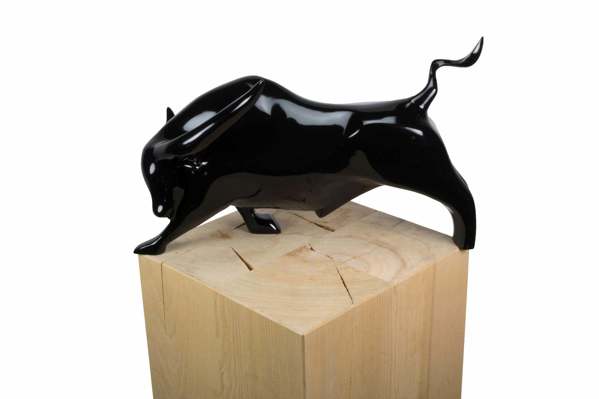 SKULPTUR Schwarz 46/33 cm - Schwarz, Stein (1.95/33/28cm) - KUNSTLOFT