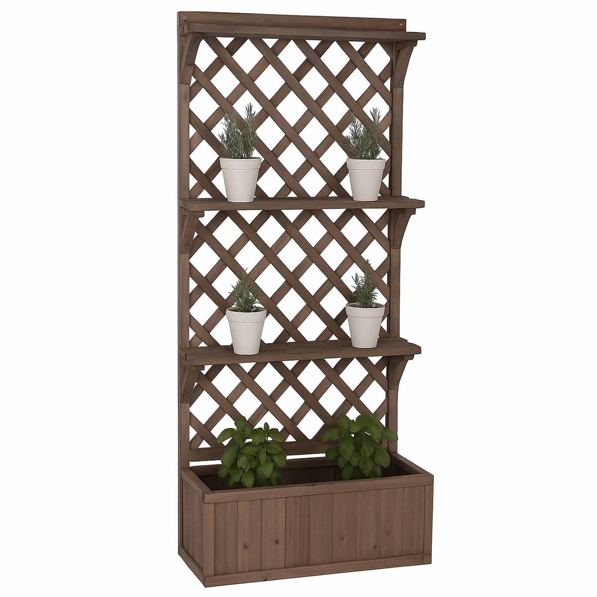 HOCHBEET Braun - Braun, Holz (77/177/33cm) - MCW