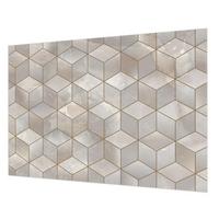 FOTOTAPETE 312x219 cm - Geometrisches Mosaik - Grau, Textil (312/219cm) - Wallfluent