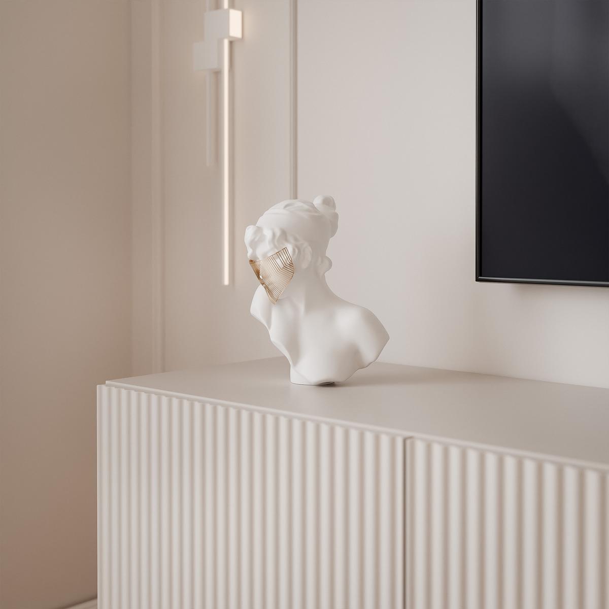 WOHNWAND ANGEL IV Kaschmir hängend mit LED-Beleuchtung 300 cm - Kaschmir, Holzwerkstoff (300/36/40cm) - Idohome