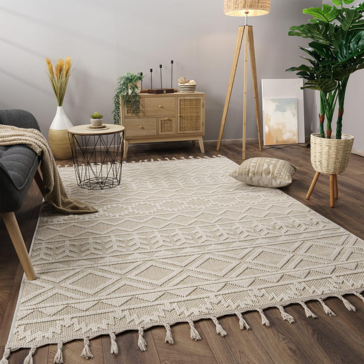 KURZFLORTEPPICH, in Naturoptik, Creme, 240 x 340 cm - Beige, Textil (340/240cm) - KADIMA DESIGN