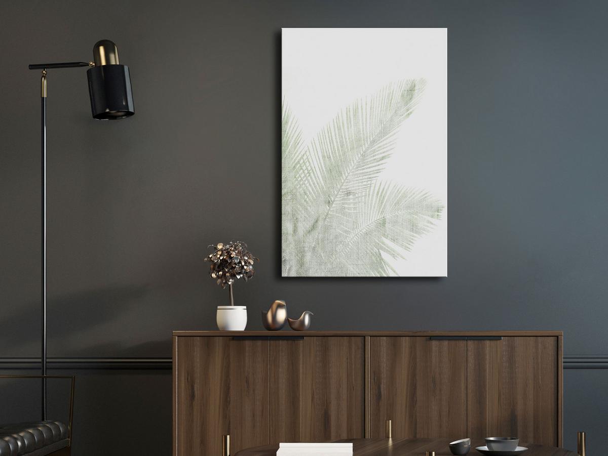 KUNSTDRUCK Grün 40/60 cm - Weiß/Grün, Textil (40/60cm) - KUNSTLOFT