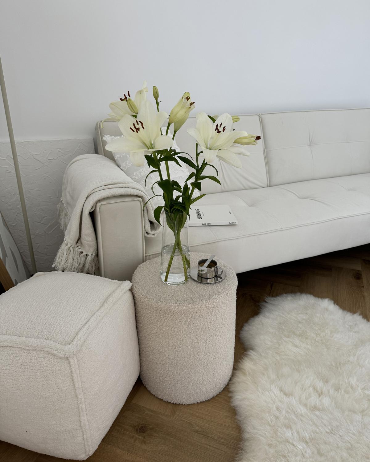DECKE Weiß 220/240 cm Ampara - Weiß, Textil (220/240cm) - Beliani