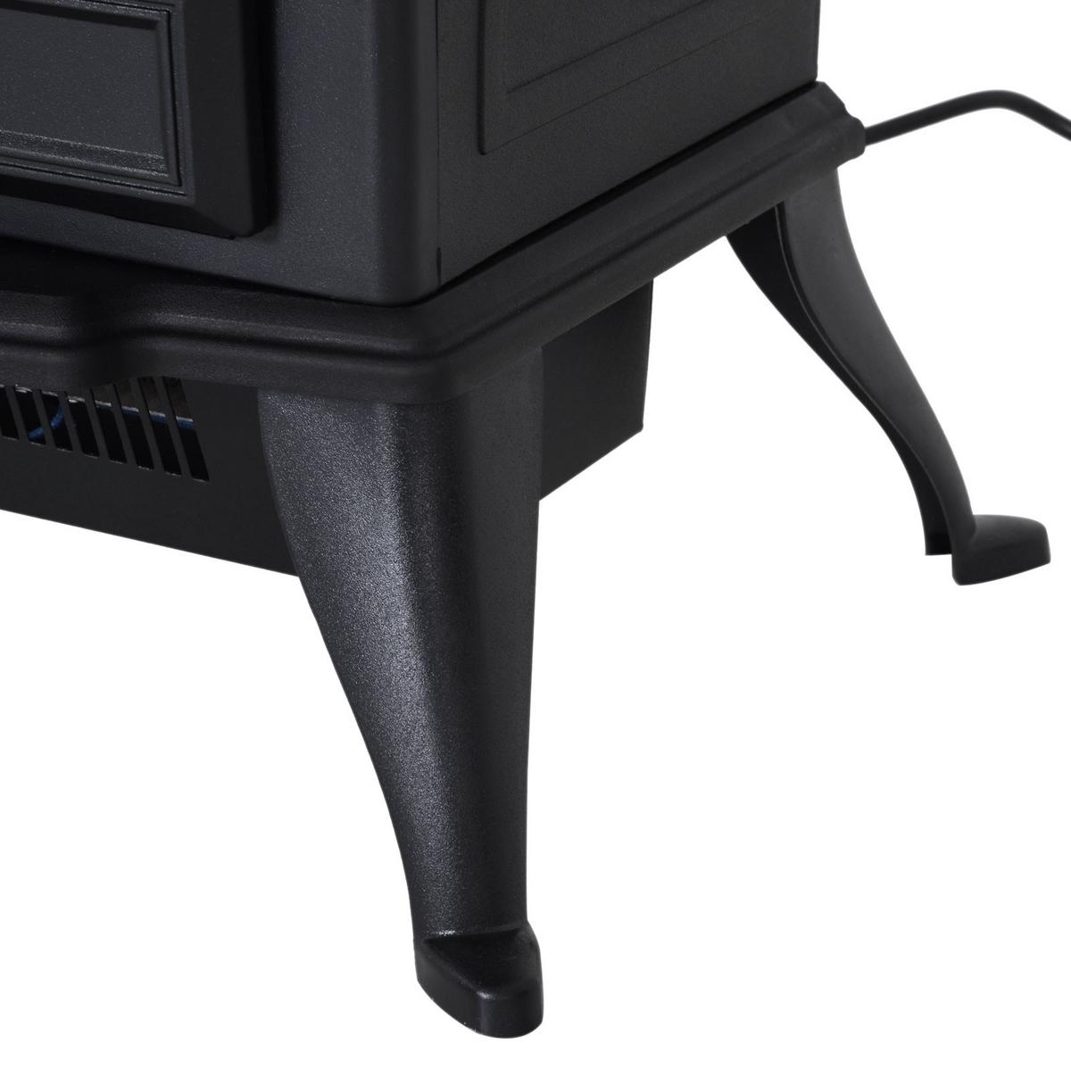 ELEKTROKAMIN Elektrischer Kamin Kaminofen 1000W/2000W - Schwarz, Metall (28.5/54/45cm) - HOMCOM