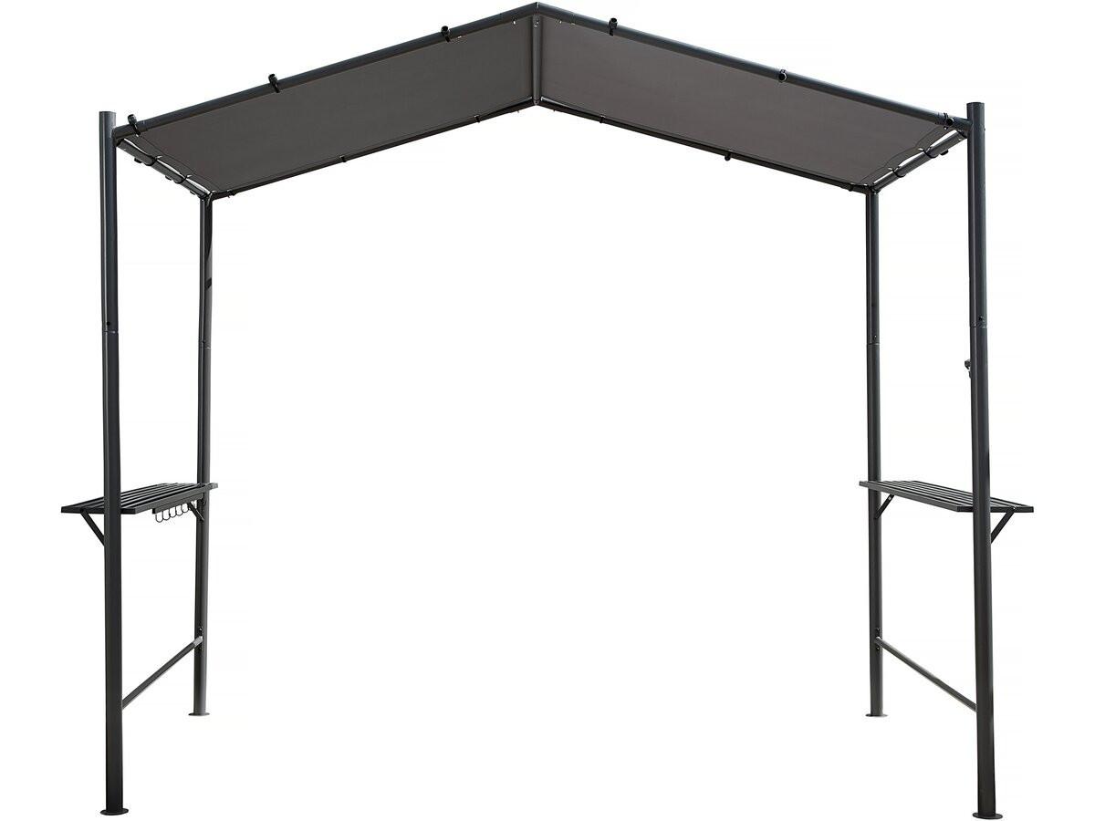 PERGOLA - MARKISE pergola tonnelle pour barbecue - 277 x 149 cm - anthracite Anthrazit - Grau, Metall (149/232/277cm) - Habitat Garten