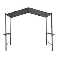 PERGOLA - MARKISE pergola tonnelle pour barbecue - 277 x 149 cm - anthracite Anthrazit - Grau, Metall (149/232/277cm) - Habitat Garten