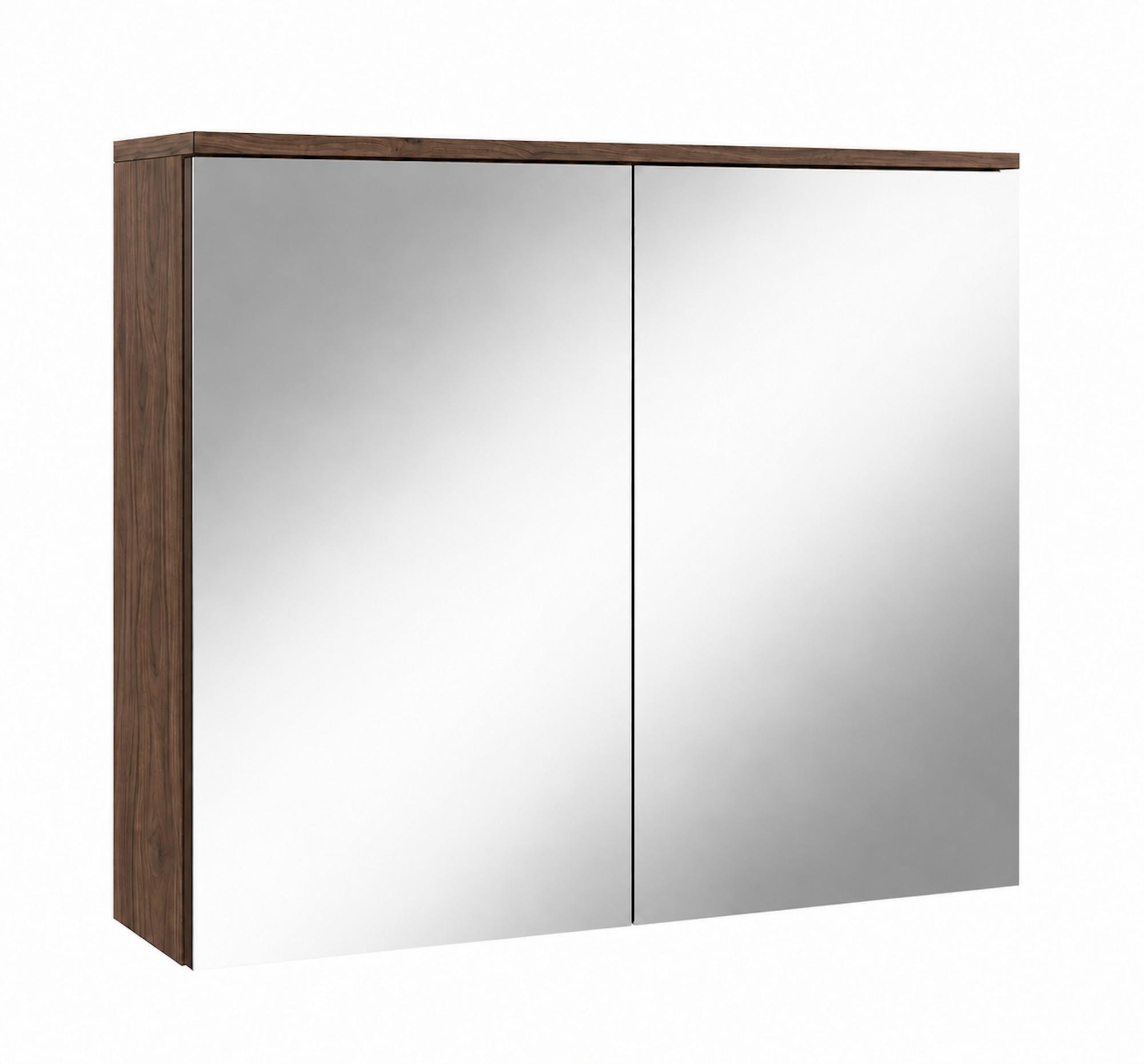 SPIEGELSCHRANK Toledo Walnuss Braun - 80 x 20 x 60 cm - Walnussfarben, Holz (80/60/20cm) - Badplaats