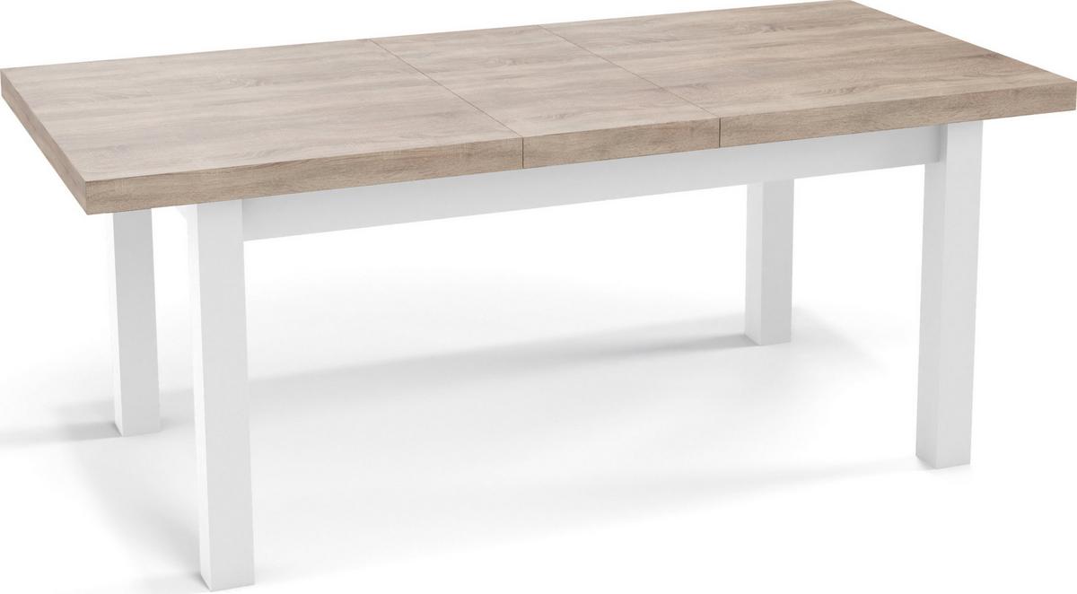 ESSTISCH Avena rechteckig ausziehbar, Sonoma Eiche 170/90/78 - Weiß/Sonoma Eiche, Holz/Holzwerkstoff (90/250/78cm) - WFL GROUP