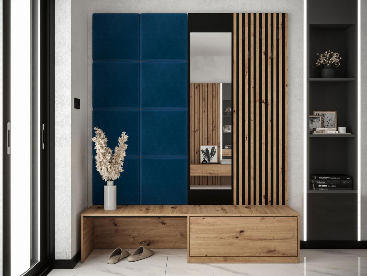 GARDEROBE Premium - Blau, Holzwerkstoff (172/205/42cm) - MIRJAN24