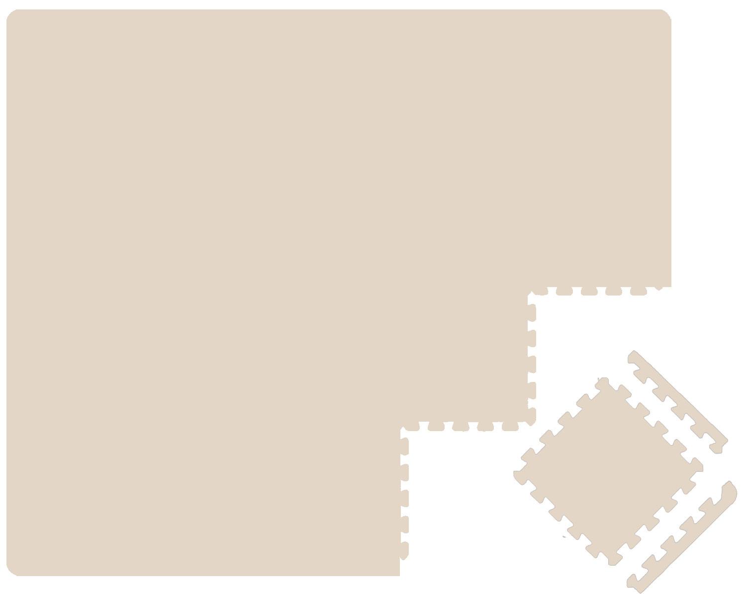 PUZZLEMATTE Uni Beige mit Rand EVA-036 18 Teile - Beige, Kunststoff (30/30cm) - Littletom