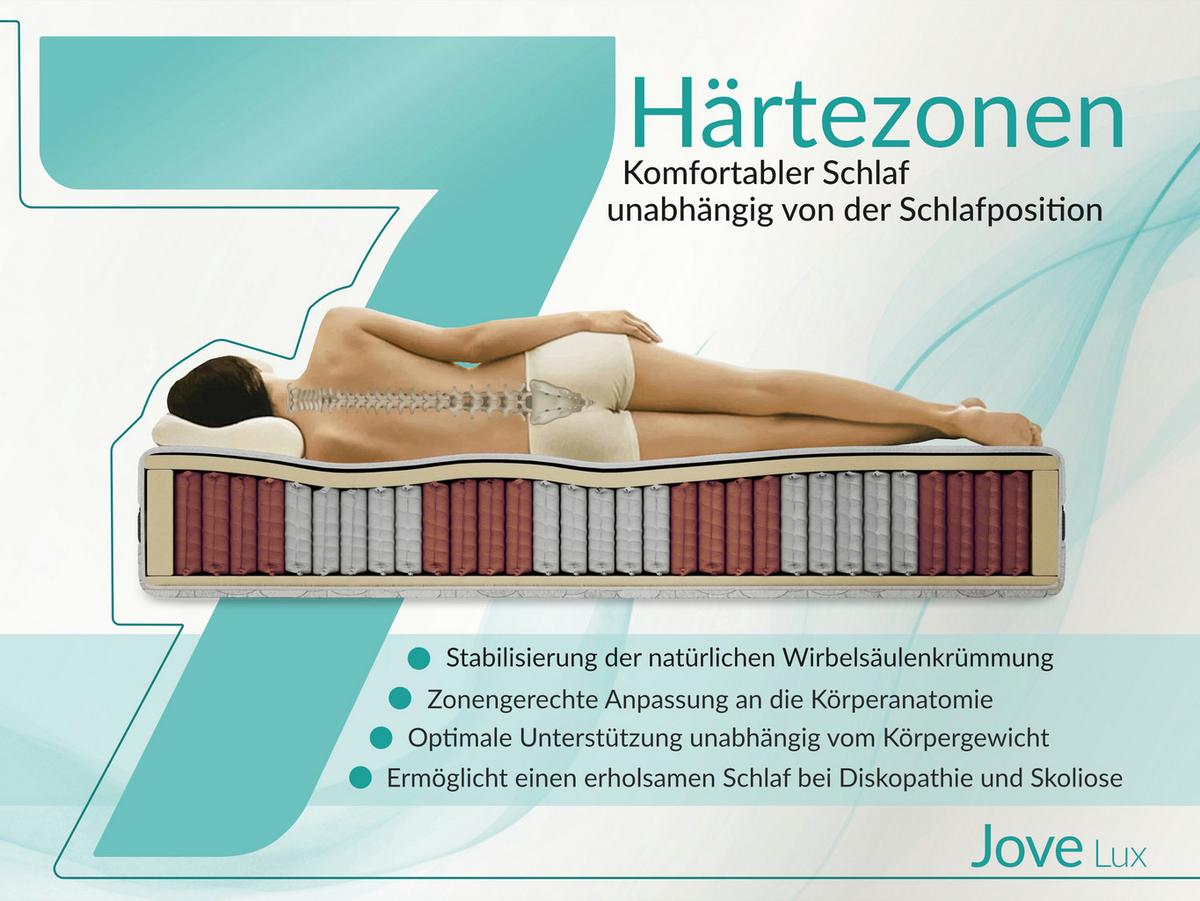 TASCHENMATRATZE JOVE - 120/200 - H3 - Lux - Multicolor, Textil (120/200cm) - MKS