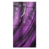 WANDUHR aus Glas 30x60 cm - Abstraktion - Lila, Glas (30/60/0.4cm) - TULUP
