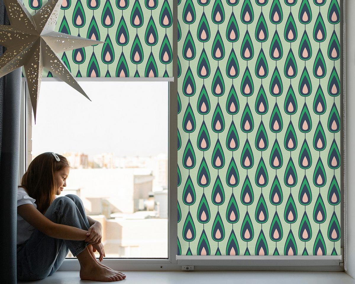 INNENROLLO - Fensterrollo - Rollo - 120x140 cm - Gezeichnete Avocado - Grün, Kunststoff (120/140/0.5cm) - TULUP