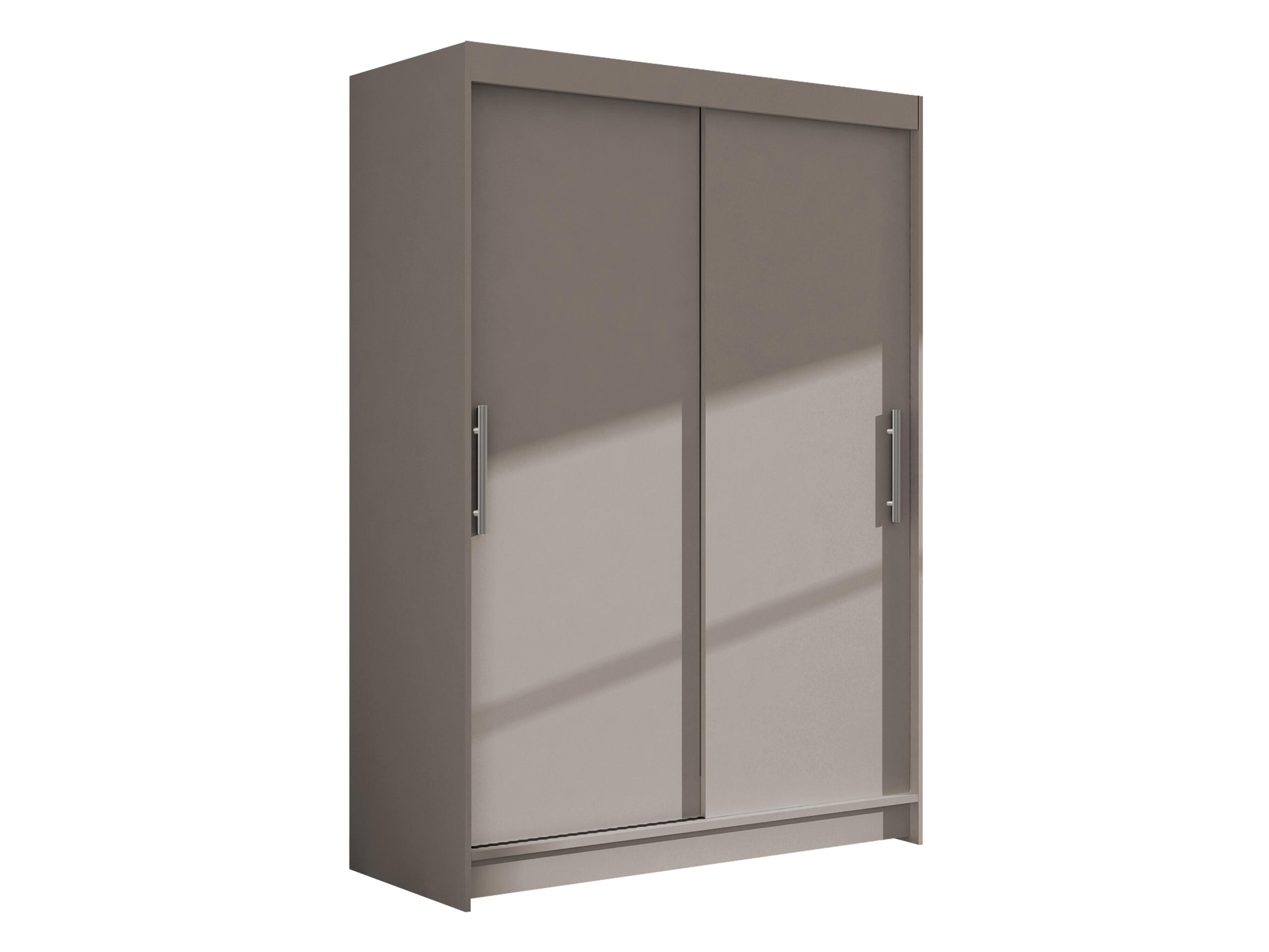 KLEIDERSCHRANK Miami I - Kaschmir/Silberfarben, Holzwerkstoff/Kunststoff (120/200/58cm) - MIRJAN24