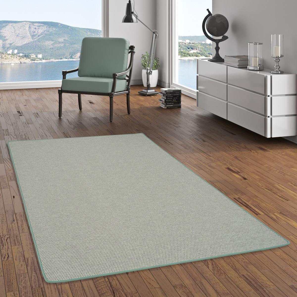 FLACHGEWEBE NATUR TEPPICH BENTZON - Mintgrün, Textil (160/240cm) - Snapstyle