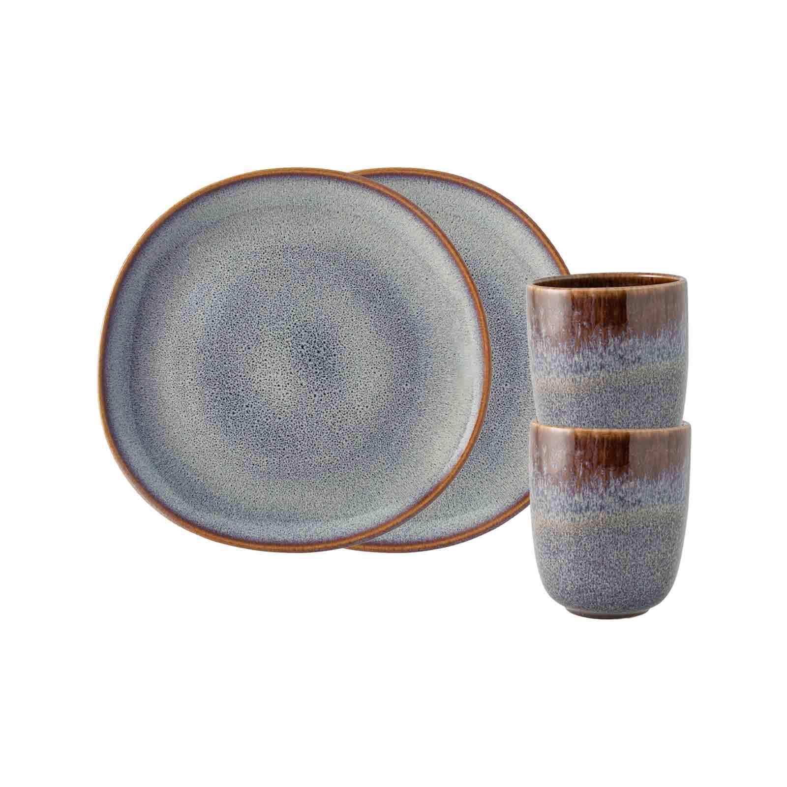 FRÜHSTÜCKS-SET Lave beige 4-tlg. - Beige, Keramik (2/2/2cm) - like.Villeroy & Boch