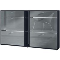SCHUHSCHRANK Today Fronten in Grau Hochglanz - Grau, Holzwerkstoff (155.5/95/28cm) - Vladon