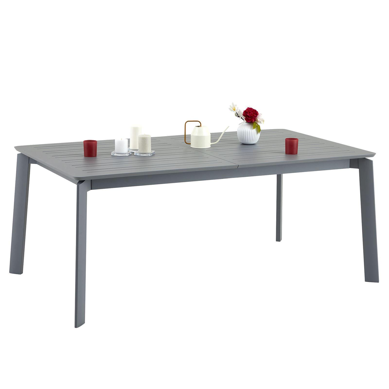 GARTENTISCH VERANO grau - Grau, Metall (103/180/75cm) - IDIMEX