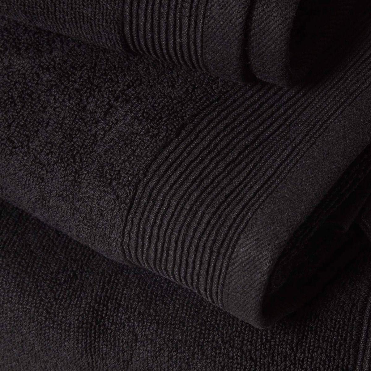 SEIFTUCH Excellence 2er-Set schwarz 30/30 cm - Schwarz, Textil (30/30cm) - Homescapes