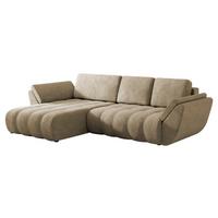 ECKSOFA Faro - Hellbraun/Schwarz, Holz/Kunststoff (283/195cm) - MIRJAN24