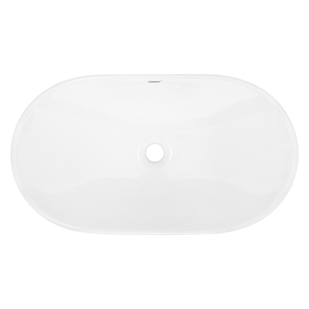 WASCHBECKEN - Weiß, Keramik (36.5/13/64cm) - ECD-Germany