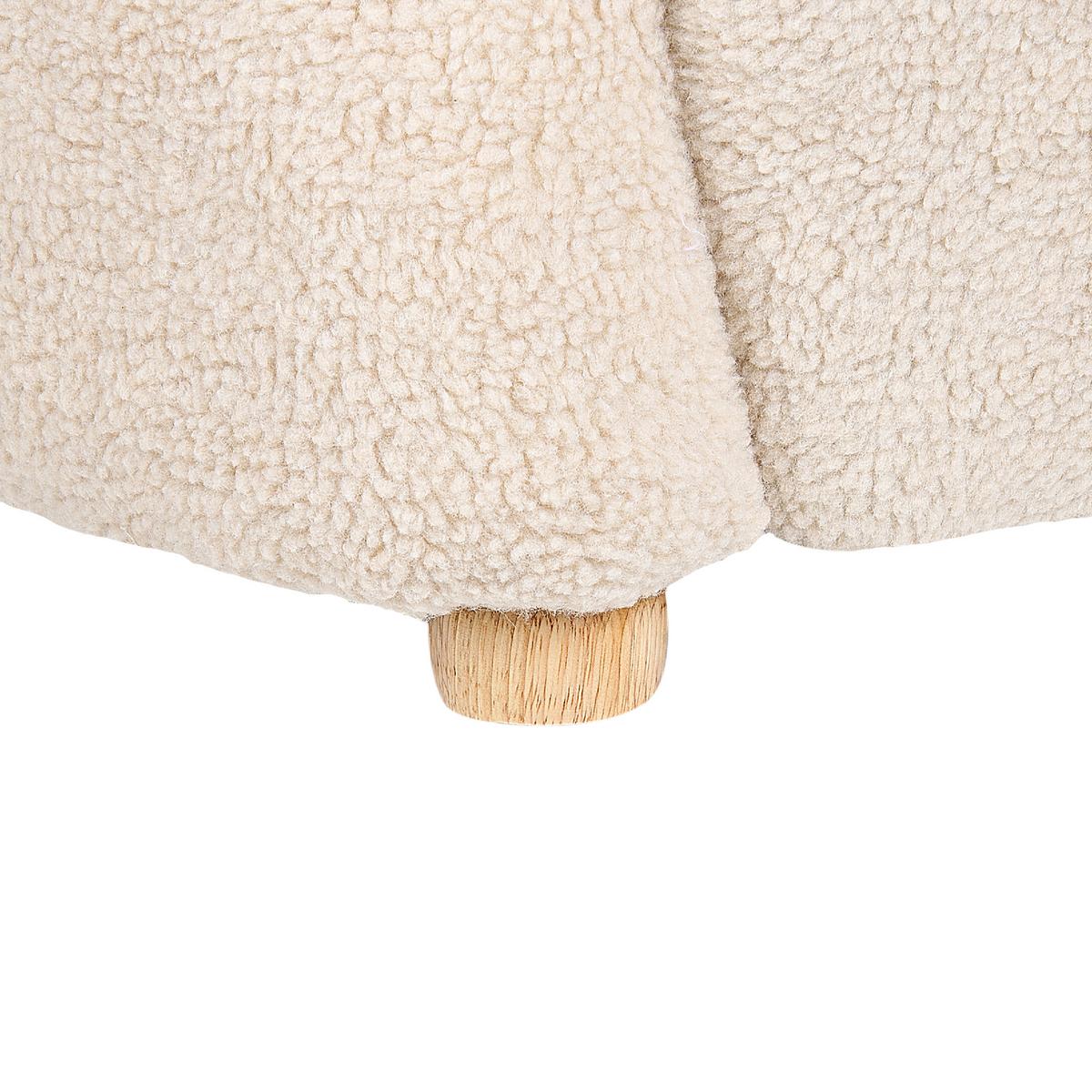 KINDERSESSEL Teddybär Bouclé Beige Boo - Beige, Textil (58/56/62cm) - Beliani