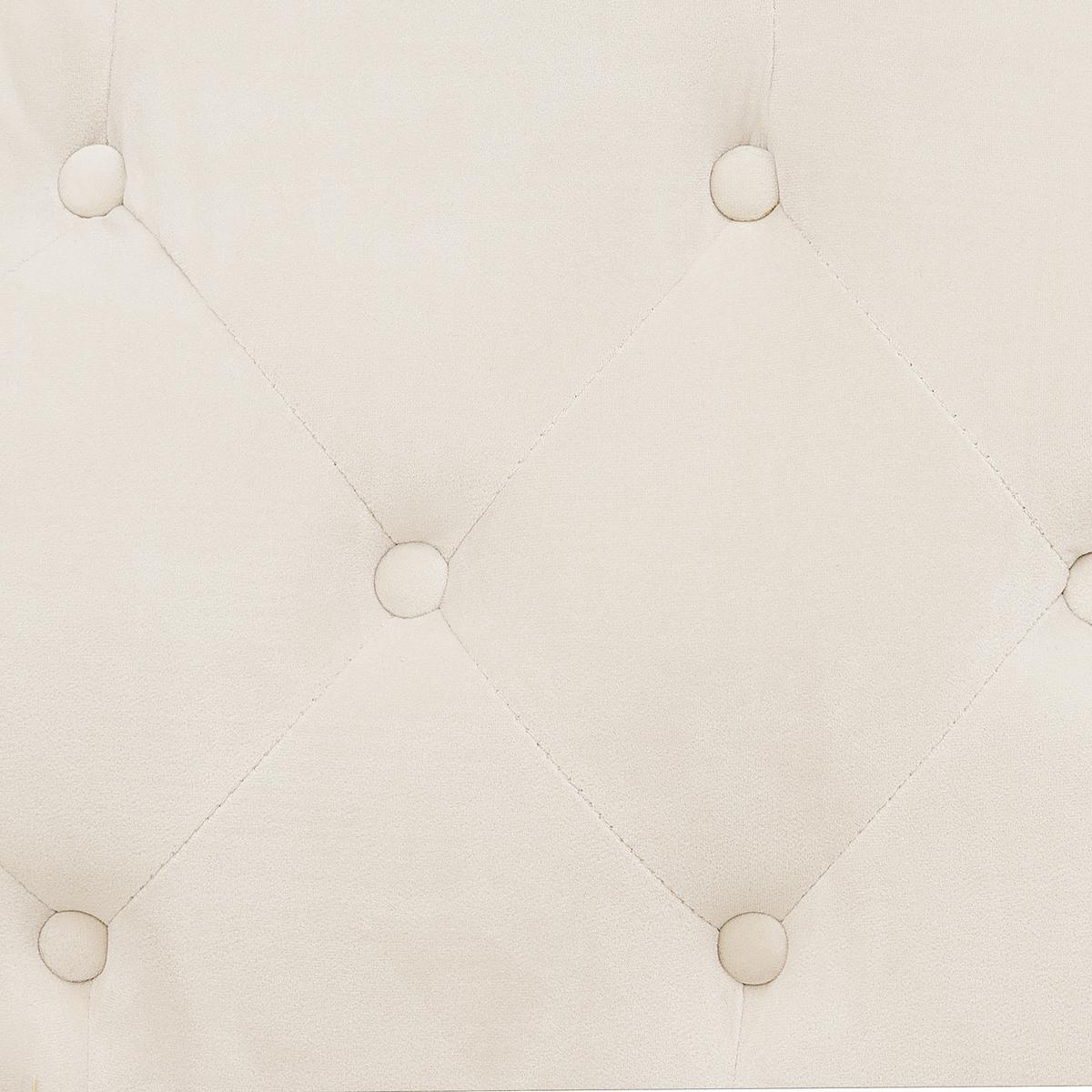 2-SITZER-SOFA Samtstoff Beige Skien - Beige, Textil (165/91/83cm) - Beliani