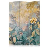 PARAVENT Beidseitig Bedruckter 3-tlg 135x172 cm Wiese mit Wildblumen - Multicolor, Holz/Textil (135/172/3cm) - Muralo