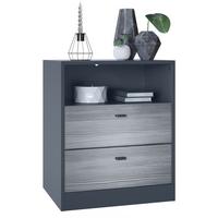 KOMMODE Pino Fronten in Avola-Anthrazit - Anthrazit, Holzwerkstoff (56/67.5/36cm) - Vladon