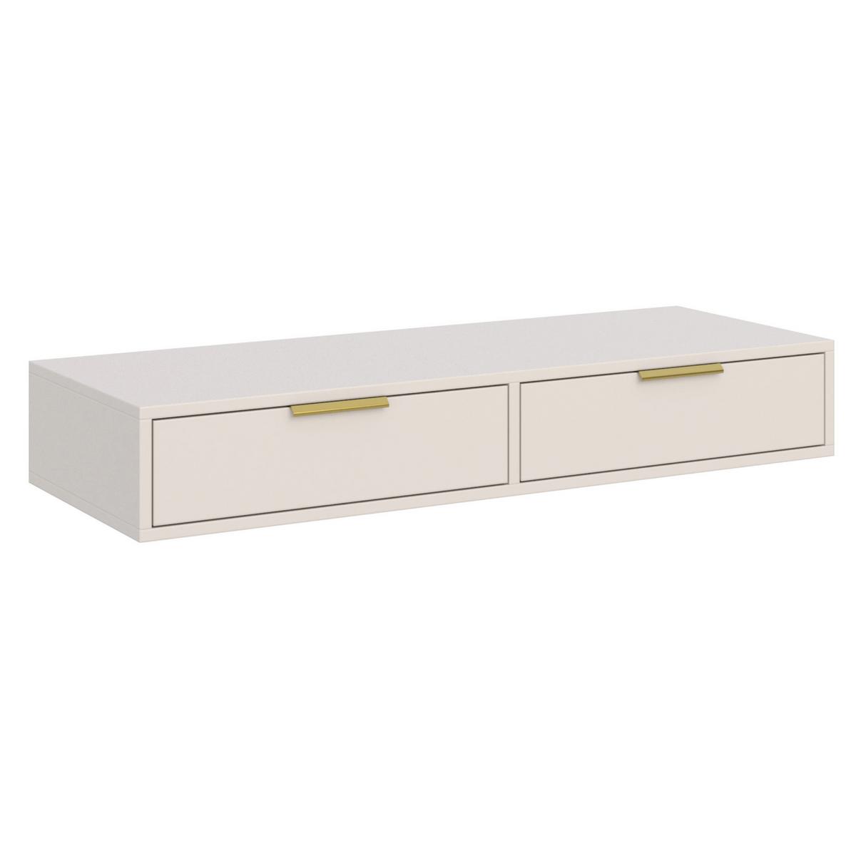 SCHMINKTISCH Vena Kaschmir 110 cm - Kaschmir/Goldfarben, Holzwerkstoff/Kunststoff (110/17/40cm) - Selsey