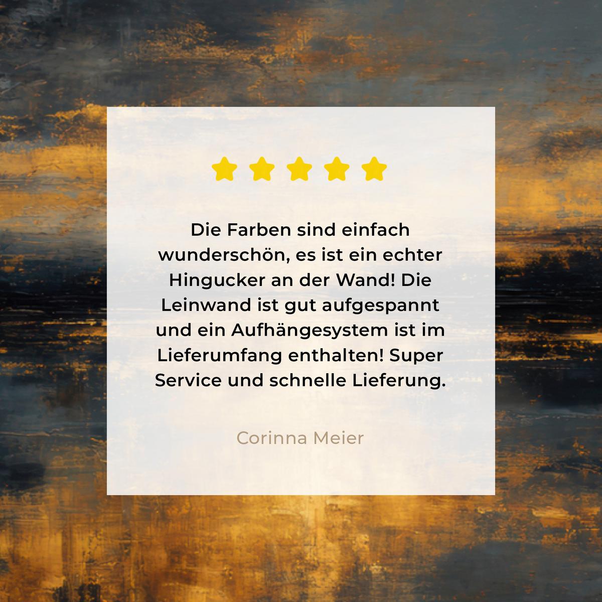 LEINWANDBILD Goldene Reflexion auf dem Wasser Wohnzimmer Groß 120x80 cm - Anthrazit, Textil (120/80cm) - MuchoWow