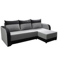 ECKSOFA Hawana Schwarz/Grau - Cappuccino, Textil (280/138cm) - imoebel24