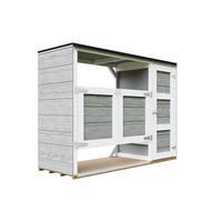 MÜLLTONNENBOX 2er 240L, M981A-TUNDRA GREY, aus wetterfestem LP Smartside Holz - Grau, Holz (217/159/75cm) - Timbela
