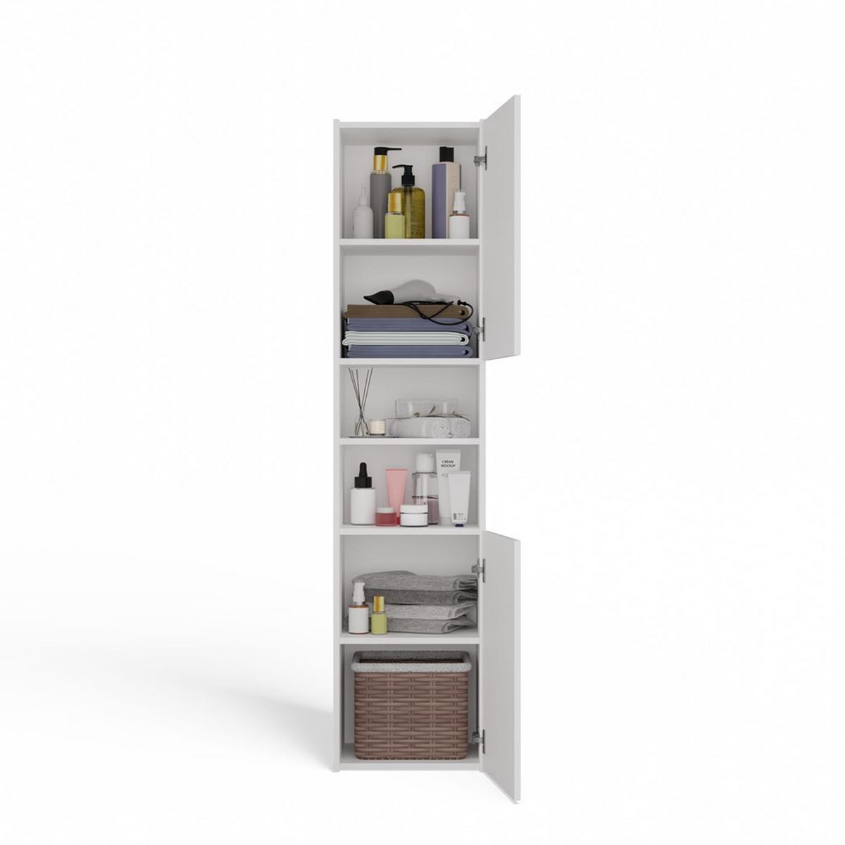 BADEZIMMERSCHRANK Weiß 40/170/30 - Weiß, Holzwerkstoff (40/170/30cm) - RAUMHIRSCH FURNITURE
