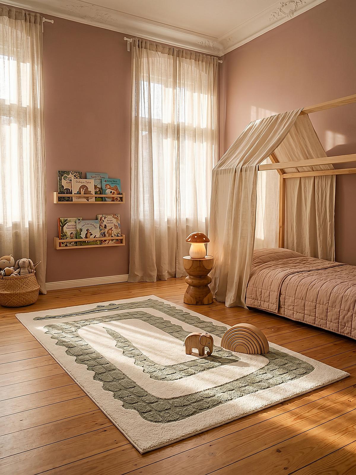 KINDERTEPPICH Kurzflor VELT Polypropylen Creme 80 x 150 cm - Beige, Textil (80/150cm) - KADIMA DESIGN