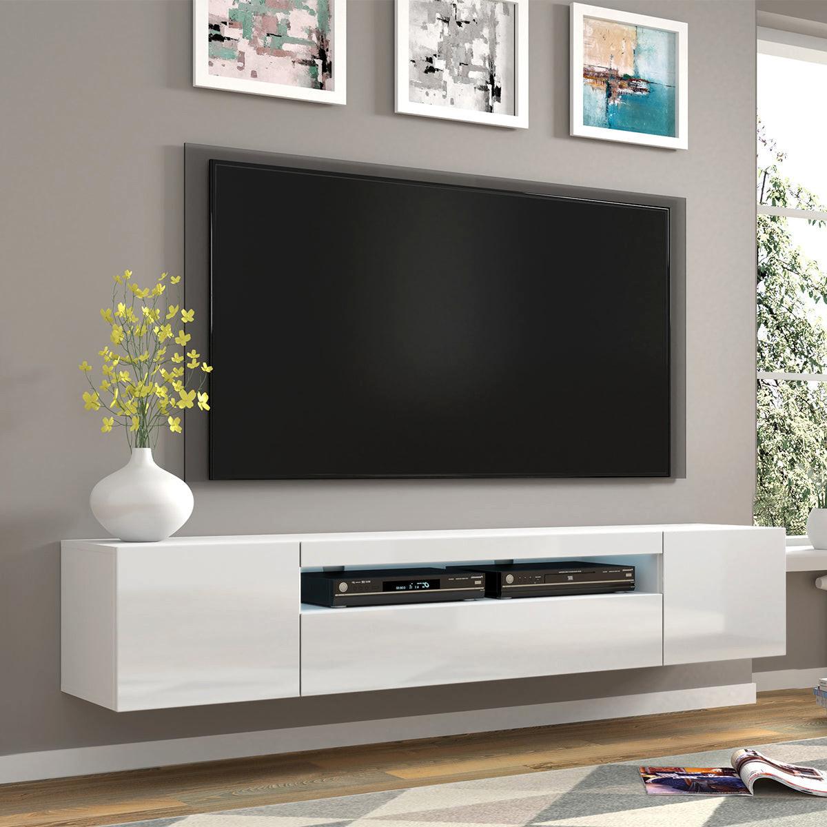 TV-MÖBEL Aurus Weiß - Weiß, Holzwerkstoff (200/36/37cm) - Petits-meubles