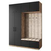 GARDEROBENSCHRANK REMA 180/240/60 cm Modern Eichefarben - Eichefarben/Beige, Holzwerkstoff (180/240/60cm) - MASSENO