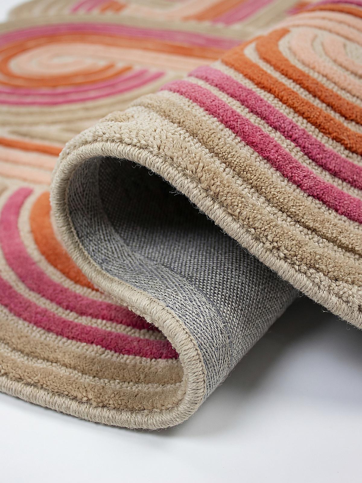 WOLLTEPPICH SOAR, abstrakt, Rosa, 200 x 300 cm - Rosa, Textil (300/200cm) - KADIMA DESIGN
