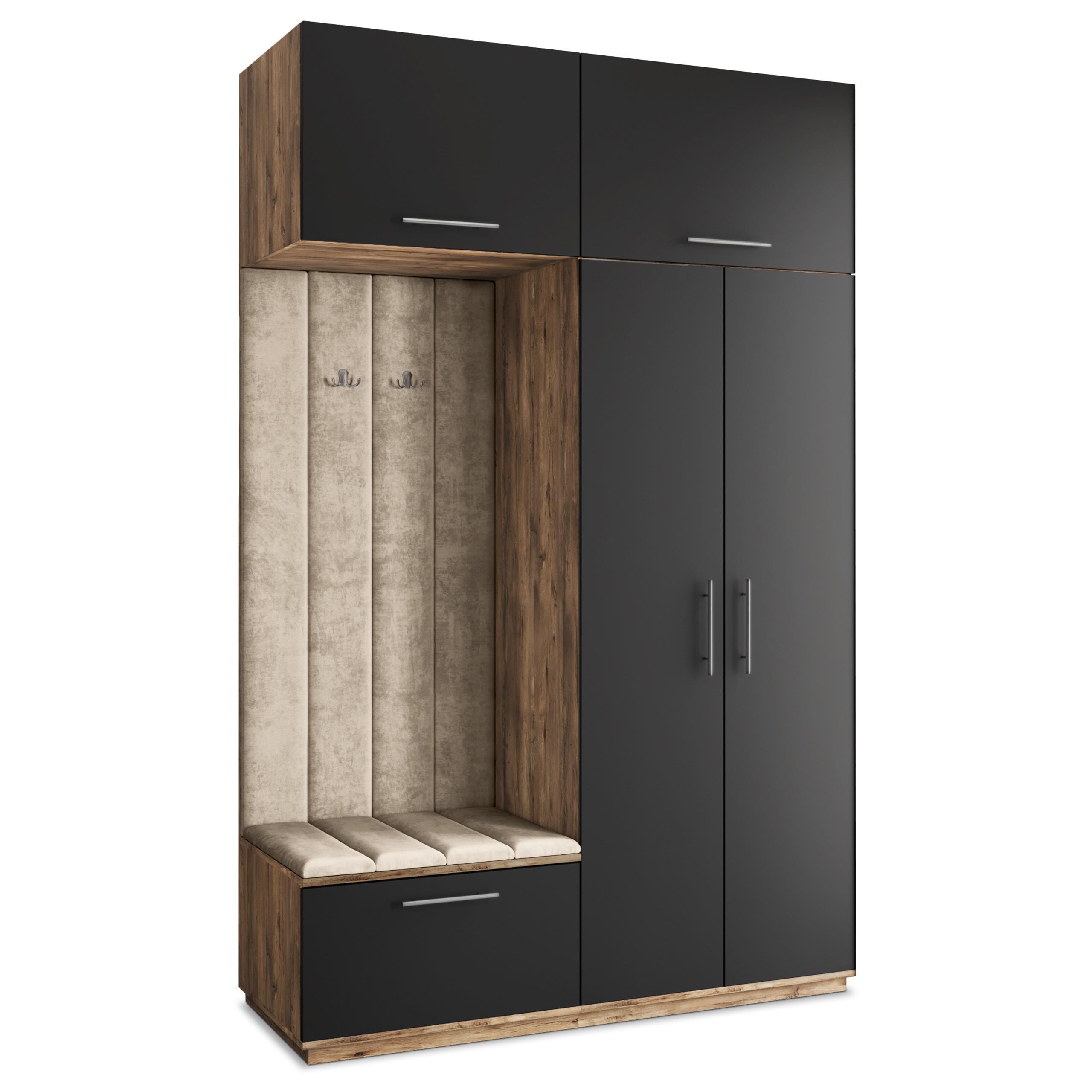 GARDEROBENSCHRANK REMA 150/240/60 cm Modern Eichefarben - Eichefarben/Beige, Holzwerkstoff (150/240/60cm) - MASSENO