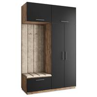 GARDEROBENSCHRANK REMA 150/240/60 cm Modern Eichefarben - Eichefarben/Beige, Holzwerkstoff (150/240/60cm) - MASSENO