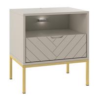 NACHTTISCH Daria Kaschmir - Beige, Holzwerkstoff (53/77/39cm) - Petits-meubles