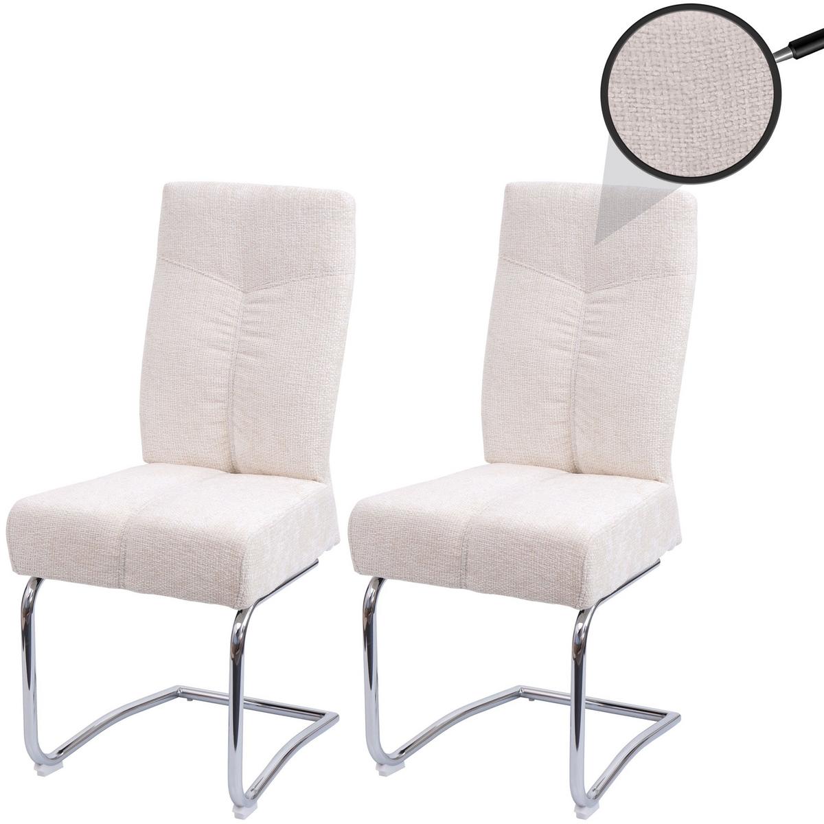 ESSZIMMERSTUHL Cremeweiß 2er-Set - Creme/Weiß, Textil (46/105/60cm) - MCW