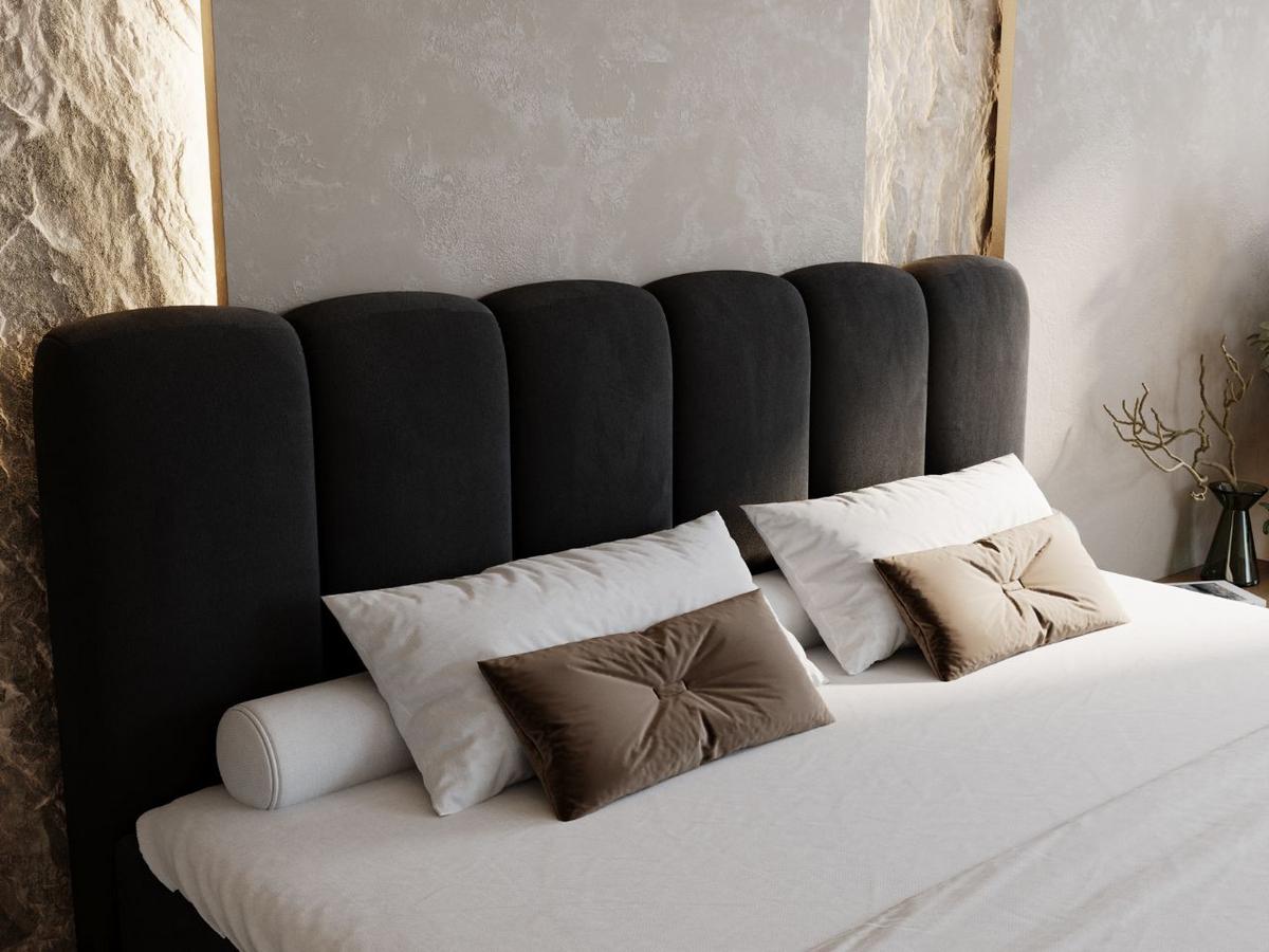 BOXBETT Cloud 200x200 Schwarz - Schwarz, Holz/Textil (200/200cm) - Graingold