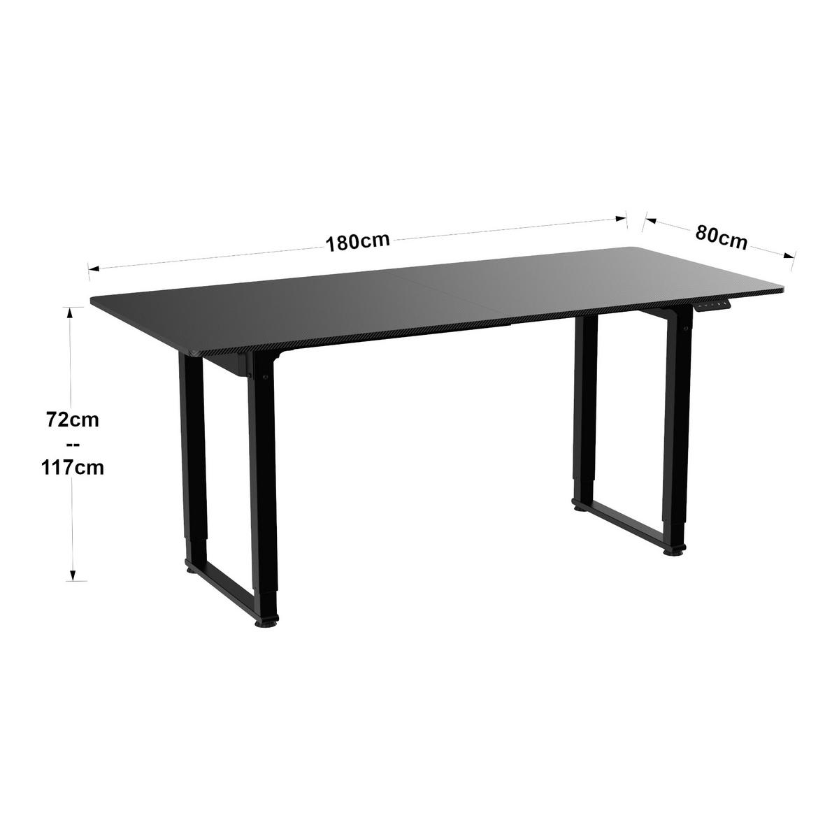 SCHREIBTISCH Kirkkonummi - Schwarz, Holzwerkstoff/Metall (180/80/72cm) - pro.tec