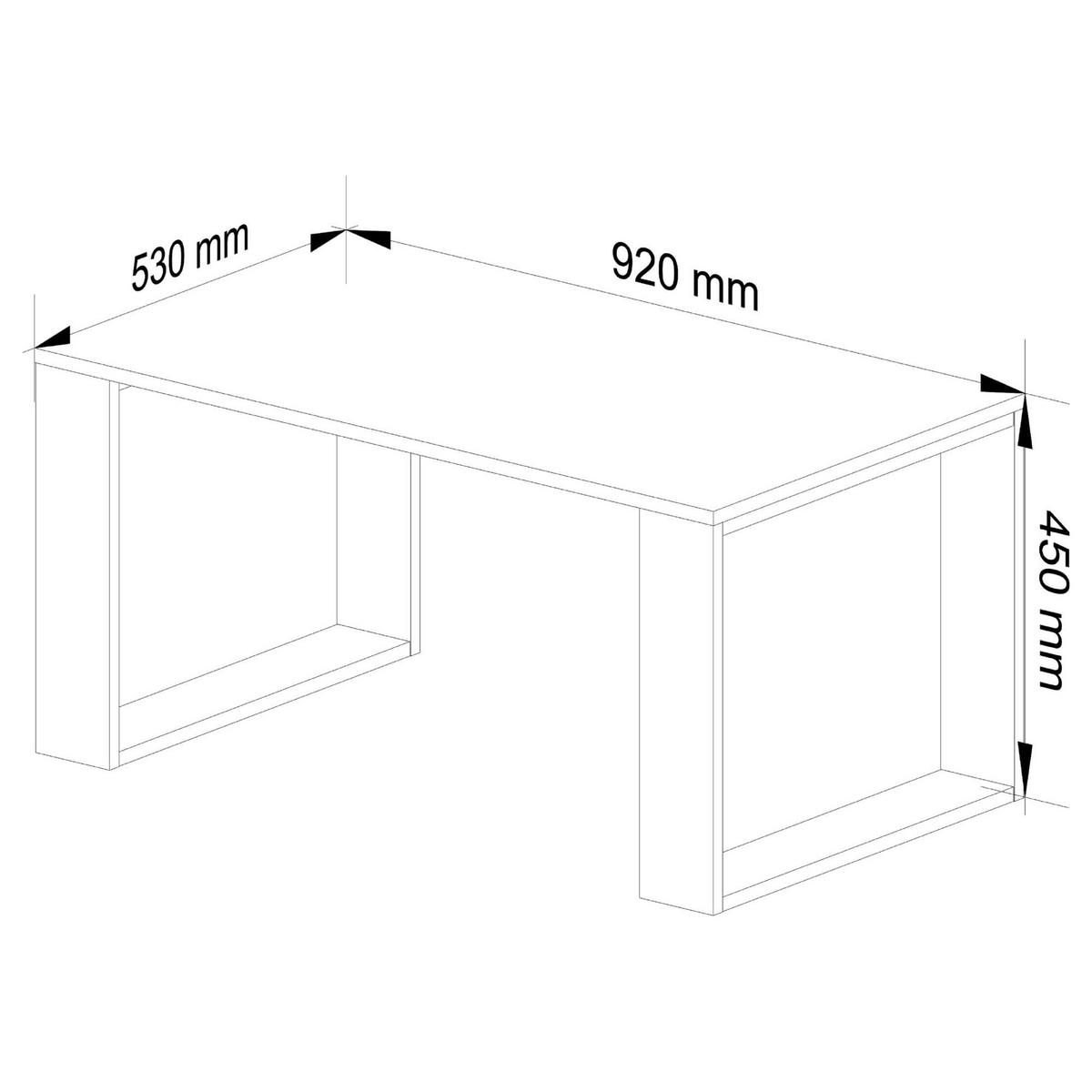 COUCHTISCH Eiche Craft, Schwarz 45/92/53 - Schwarz, Textil (53/92/45cm) - RAUMHIRSCH FURNITURE