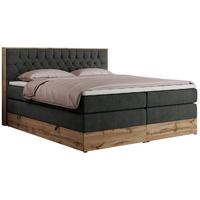 BOXSPRINGBETT AMORE KING 160/200 Dunkelgrau Struktur - H3 - Dunkelgrau, Holz/Textil (160/200cm) - MKS