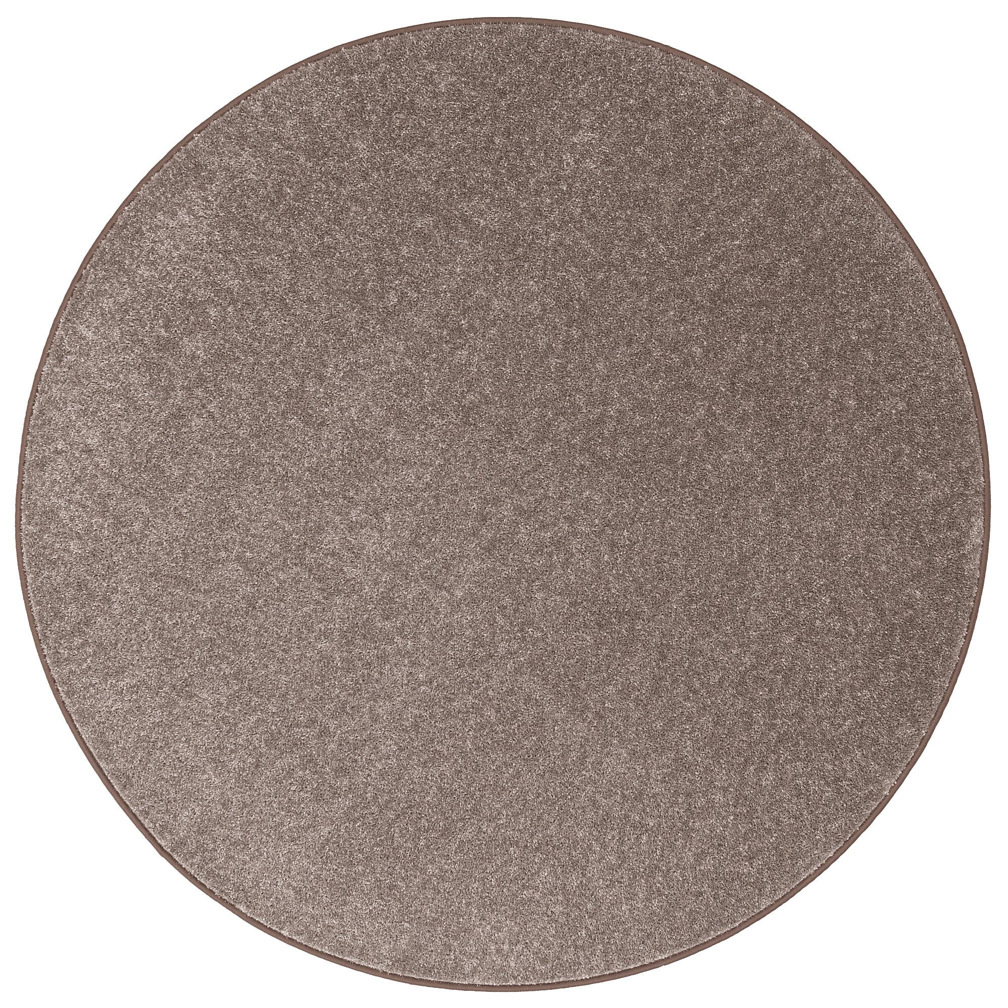 HOCHFLOR VELOURS TEPPICH COTTAGE RUND - Taupe, Textil (100/100cm) - Snapstyle
