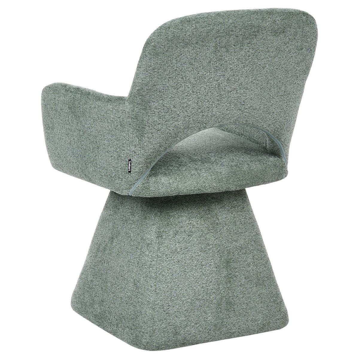 ESSZIMMERSTUHL drehbar Stoff Dunkelgrün Vallby - Grün, Textil (64/87/64cm) - Beliani